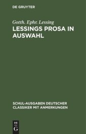 book Lessings Prosa in Auswahl