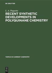 book Recent Synthetic Developments in Polyquinane Chemistry