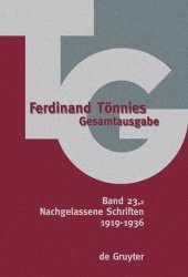 book Gesamtausgabe (TG). Band 23/Teilband 2 Nachgelassene Schriften: 1919-1936