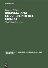 book Business and correspondence Chinese: An introduction