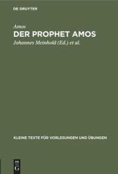 book Der Prophet Amos