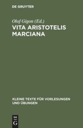 book Vita Aristotelis Marciana