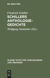 book Schillers Anthologie-Gedichte