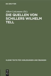 book Die Quellen von Schillers Wilhelm Tell