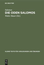 book Die Oden Salomos