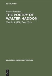 book The poetry of Walter Haddon