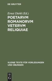 book Poetarvm Romanorvm vetervm reliquiae