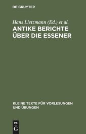 book Antike Berichte über die Essener