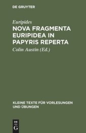 book Nova fragmenta Euripidea in papyris reperta