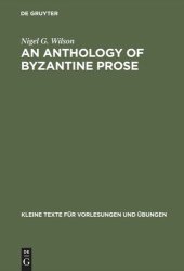 book An Anthology of Byzantine Prose