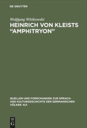 book Heinrich von Kleists “Amphitryon”: Materialien zur Rezeption und Interpretation