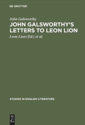 book John Galsworthy's letters to Leon Lion