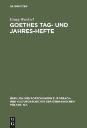 book Goethes Tag- und Jahres-Hefte