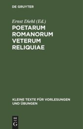 book Poetarum Romanorum veterum reliquiae