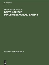 book Beiträge zur Inkunabelkunde, Band 8