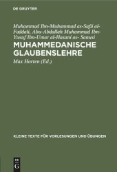 book Muhammedanische Glaubenslehre: Die Katechismen des Fudali und des Sanusi