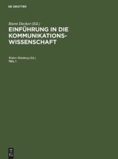 book Einführung in die Kommunikationswissenschaft: Teil 1