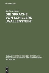 book Die Sprache von Schillers "Wallenstein"