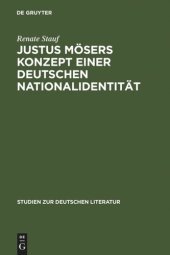 book Justus Mösers Konzept einer deutschen Nationalidentität: Mit einem Ausblick auf Goethe