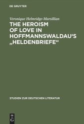 book The Heroism of Love in Hoffmannswaldau's "Heldenbriefe"