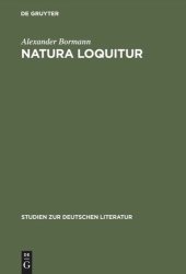 book Natura loquitur: Naturpoesie und emblematische Formel bei Joseph von Eichendorff