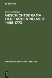 book Geschichtsdrama der Frühen Neuzeit 1495-1773