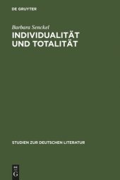 book Individualität und Totalität: Aspekte zu einer Anthropologie des Novalis