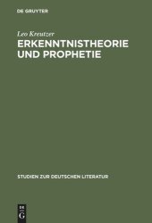 book Erkenntnistheorie und Prophetie: Hermann Brochs Romantrilogie "Die Schlafwandler"