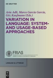 book Variation in Language: System- and Usage-based Approaches