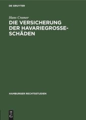 book Die Versicherung der Havariegrosse-Schäden