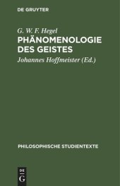 book Phänomenologie des Geistes