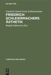 book Friedrich Schleiermachers Ästhetik