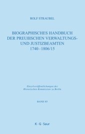 book Biographisches Handbuch der preußischen Verwaltungs- und Justizbeamten 1740-1806/15