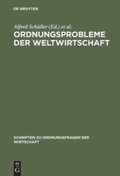 book Ordnungsprobleme der Weltwirtschaft