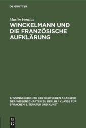 book Winckelmann und die französische Aufklärung