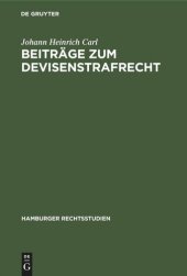 book Beiträge zum Devisenstrafrecht