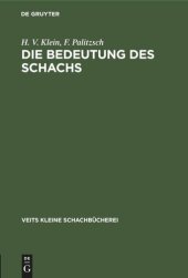 book Die Bedeutung des Schachs