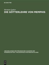 book Die Götterlehre von Memphis: (Schabaka-Inschrift)