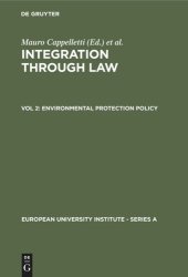 book Integration Through Law: Vol 2 Environmental Protection Policy