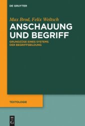 book Anschauung und Begriff: Grundzüge eines Systems der Begriffsbildung