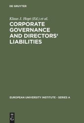 book Corporate Governance and Directors' Liabilities: Legal, Economic and Sociological Analyses on Corporate Social Responsibility