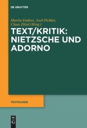 book Text/Kritik: Nietzsche und Adorno