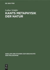 book Kants Metaphysik der Natur