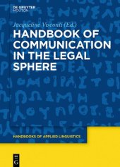 book Handbook of Communication in the Legal Sphere