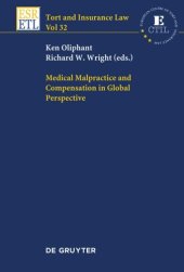 book Medical Malpractice and Compensation in Global Perspective