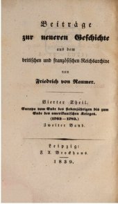 book Europa vom Ende des Siebenjährigen bis zum Ende des Amerikanischen Krieges (1763-1783)