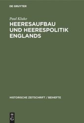 book Heeresaufbau und Heerespolitik Englands: Vom Burenkrieg bis zum Weltkrieg