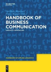 book Handbook of Business Communication: Linguistic Approaches