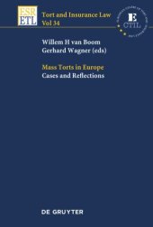 book Mass Torts in Europe: Cases and Reflections