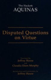 book Disputed Questions on Virtue